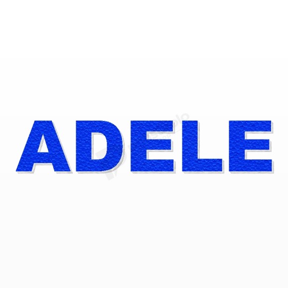ADELE nome in polistirolo - Arial - Blu - Senza base