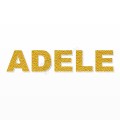 ADELE nome in polistirolo - Arial - Oro - Senza base