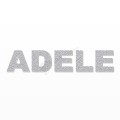 ADELE nome in polistirolo - Arial - Argento - Senza base