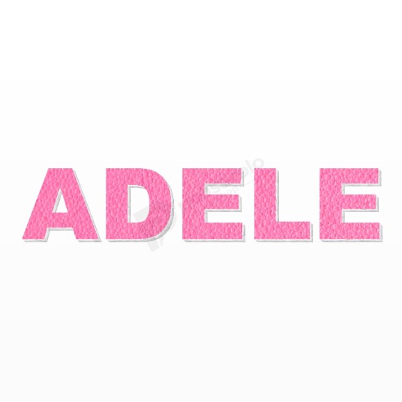 ADELE nome in polistirolo - Arial - Rosa - Senza base
