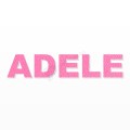 ADELE nome in polistirolo - Arial - Rosa - Senza base