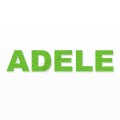 ADELE nome in polistirolo - Arial - Verde - Senza base