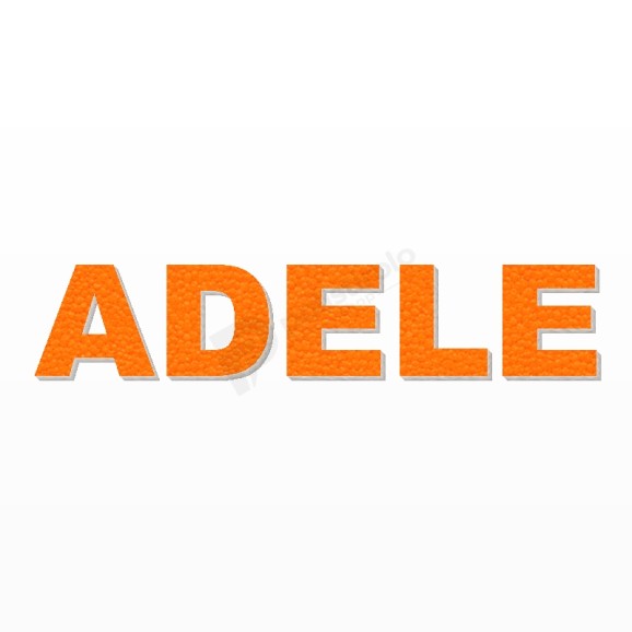ADELE nome in polistirolo - Arial - Arancione - Senza base