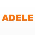 ADELE nome in polistirolo - Arial - Arancione - Senza base