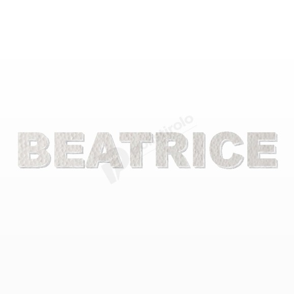 BEATRICE nome in polistirolo - Arial - Bianco - Senza base