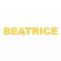 BEATRICE nome in polistirolo - Arial - Giallo - Senza base