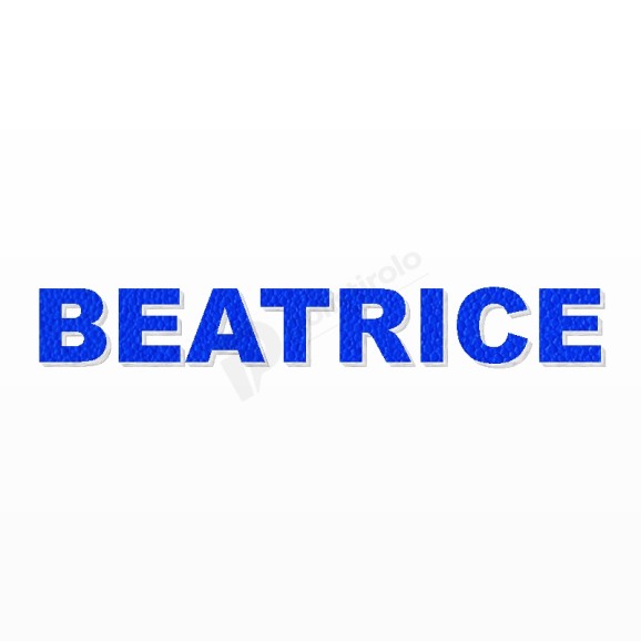 BEATRICE nome in polistirolo - Arial - Blu - Senza base