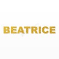 BEATRICE nome in polistirolo - Arial - Oro - Senza base