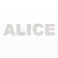 ALICE nome in polistirolo - Arial - Bianco - Senza base