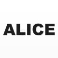 ALICE nome in polistirolo - Arial - Nero - Senza base