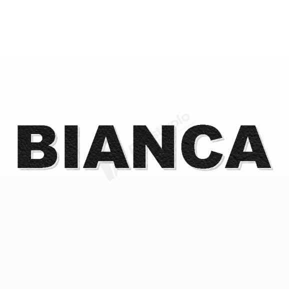 BIANCA nome in polistirolo - Arial - Nero - Senza base