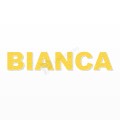 BIANCA nome in polistirolo - Arial - Giallo - Senza base