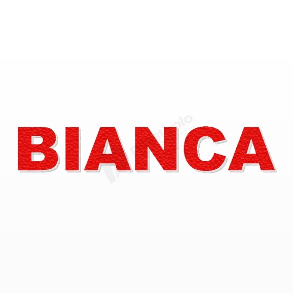 BIANCA nome in polistirolo - Arial - Rosso - Senza base