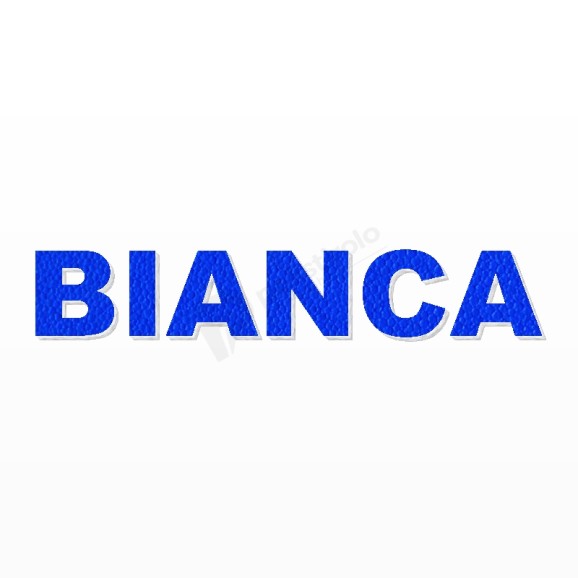 BIANCA nome in polistirolo - Arial - Blu - Senza base