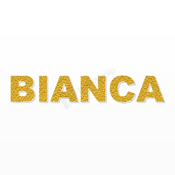 BIANCA nome in polistirolo - Arial - Oro - Senza base