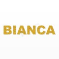 BIANCA nome in polistirolo - Arial - Oro - Senza base