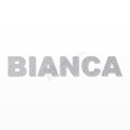 BIANCA nome in polistirolo - Arial - Argento - Senza base