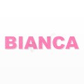 BIANCA nome in polistirolo - Arial - Rosa - Senza base