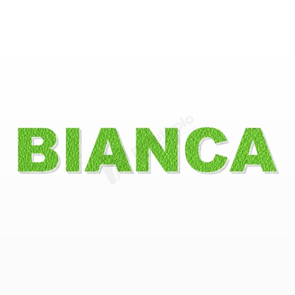 BIANCA nome in polistirolo - Arial - Verde - Senza base