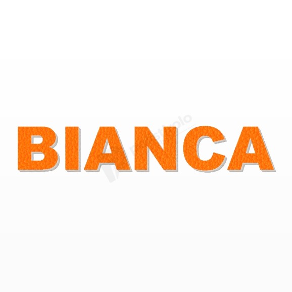 BIANCA nome in polistirolo - Arial - Arancione - Senza base