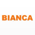 BIANCA nome in polistirolo - Arial - Arancione - Senza base