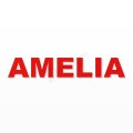 AMELIA nome in polistirolo - Arial - Rosso - Senza base