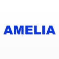 AMELIA nome in polistirolo - Arial - Blu - Senza base