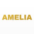 AMELIA nome in polistirolo - Arial - Oro - Senza base