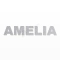 AMELIA nome in polistirolo - Arial - Argento - Senza base