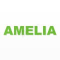 AMELIA nome in polistirolo - Arial - Verde - Senza base