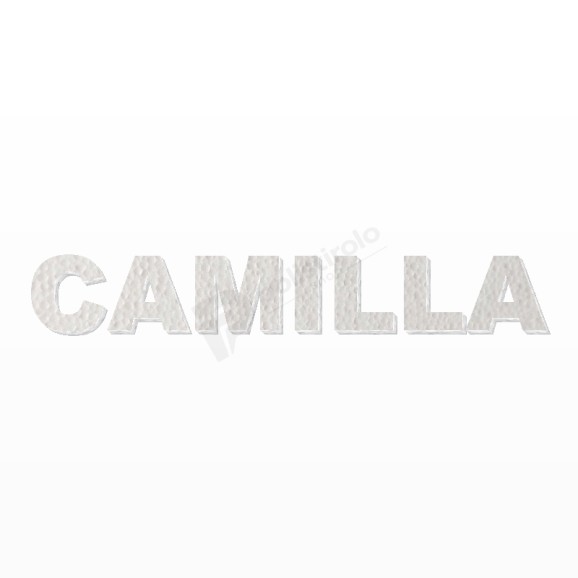 CAMILLA nome in polistirolo - Arial - Bianco - Senza base