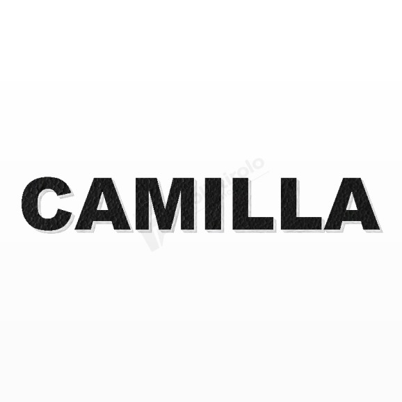CAMILLA nome in polistirolo - Arial - Nero - Senza base