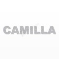 CAMILLA nome in polistirolo - Arial - Argento - Senza base