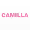 CAMILLA nome in polistirolo - Arial - Rosa - Senza base