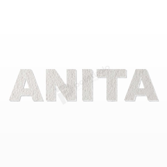 ANITA nome in polistirolo - Arial - Bianco - Senza base