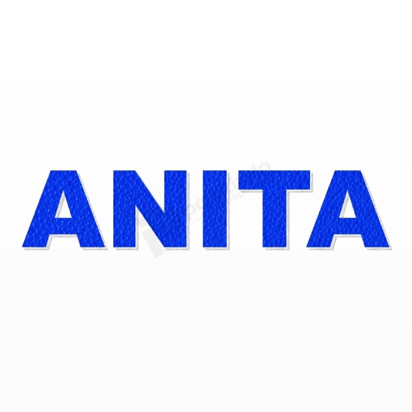ANITA nome in polistirolo - Arial - Blu - Senza base