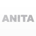 ANITA nome in polistirolo - Arial - Argento - Senza base