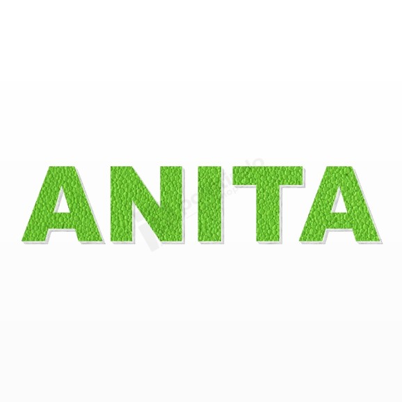ANITA nome in polistirolo - Arial - Verde - Senza base