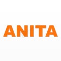 ANITA nome in polistirolo - Arial - Arancione - Senza base