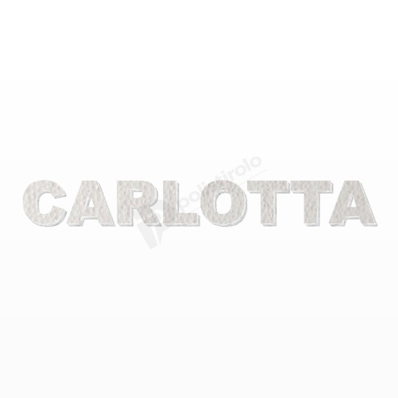 CARLOTTA nome in polistirolo - Arial - Bianco - Senza base