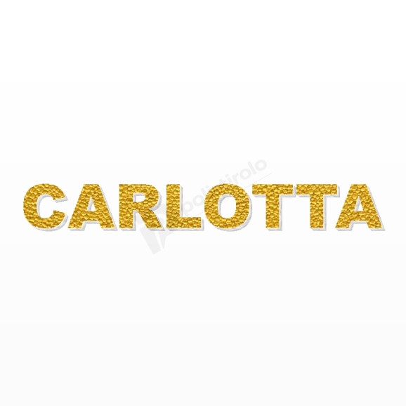 CARLOTTA nome in polistirolo - Arial - Oro - Senza base