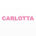 CARLOTTA nome in polistirolo - Arial - Rosa - Senza base