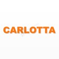 CARLOTTA nome in polistirolo - Arial - Arancione - Senza base