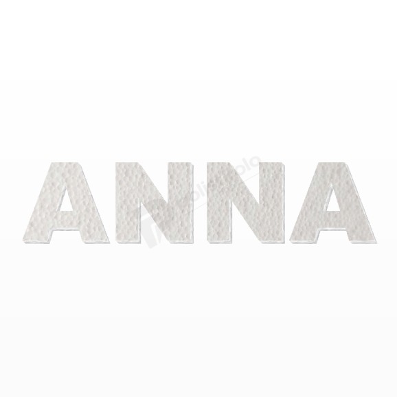 ANNA nome in polistirolo - Arial - Bianco - Senza base