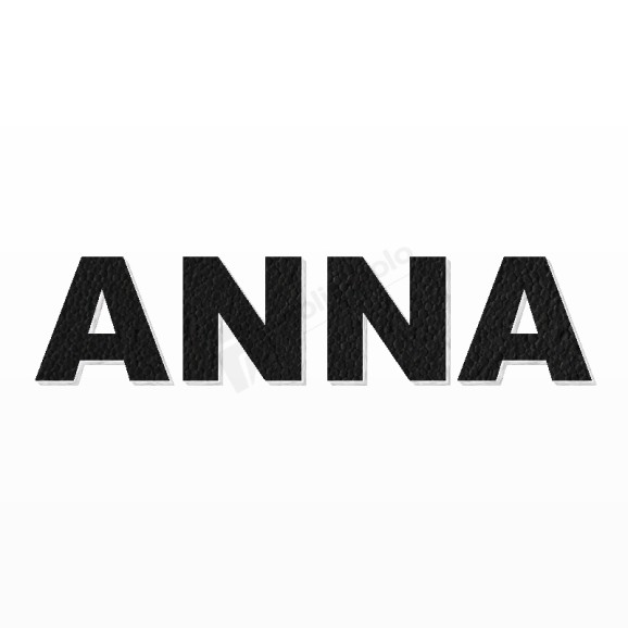 ANNA nome in polistirolo - Arial - Nero - Senza base