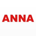 ANNA nome in polistirolo - Arial - Rosso - Senza base