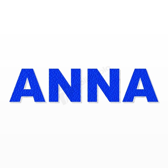 ANNA nome in polistirolo - Arial - Blu - Senza base
