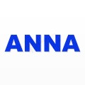 ANNA nome in polistirolo - Arial - Blu - Senza base