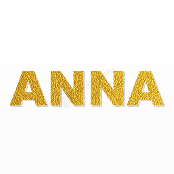 ANNA nome in polistirolo - Arial - Oro - Senza base