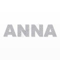 ANNA nome in polistirolo - Arial - Argento - Senza base